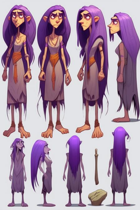 00316-827947307-_lora_Character Design_1_Character Design - a character design sheet of a long purple-haired tall prehistoric cartoon female cha.png
